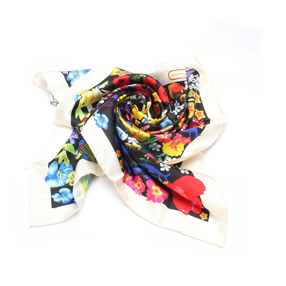 SALVATORE FERRAGAMO Floral Silk Scarf - Picture 4 of 8